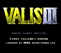 Valis III Title Screen